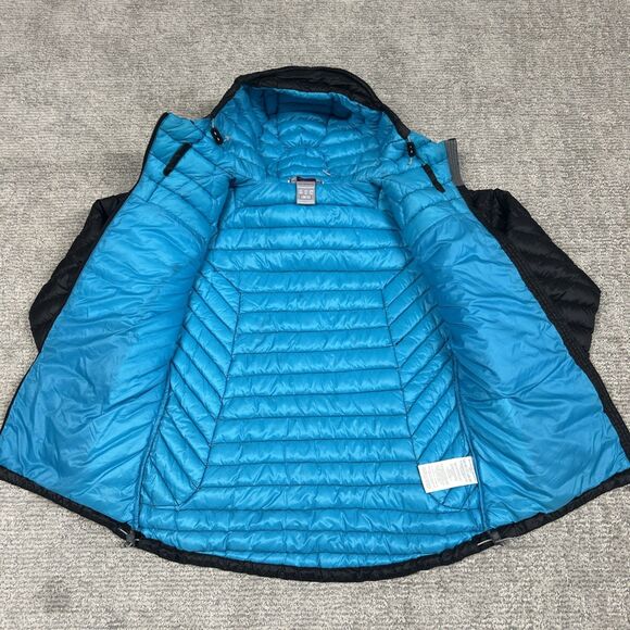 Rab Microlight Alpine Down Puffer Jacket Womens Medium Black Hooded Coat - Picture 6 of 12